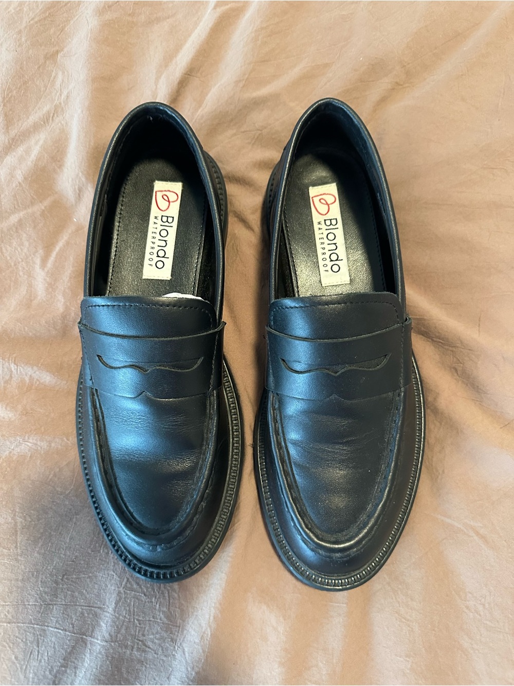 Blondo Black Leather Waterproof Loafers - Picture 4 of 4